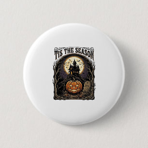 Halloween Pumpkin Cat Haunted Vintage Season Scene 6 Cm Round Badge