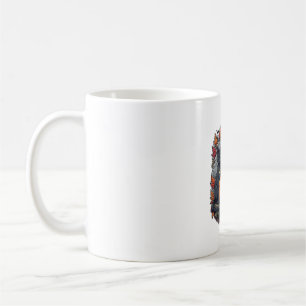 Halloween Pumpkin Cat Skull Grim Reaper Autumn Lea Coffee Mug