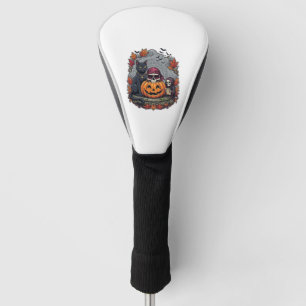 Halloween Pumpkin Cat Skull Grim Reaper Autumn Lea Golf Head Cover