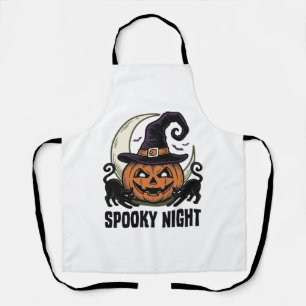 Halloween Pumpkin Cat Witch Hat Vintage Shirt_1 Apron