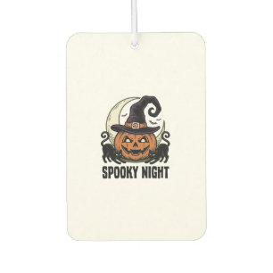 Halloween Pumpkin Cat Witch Hat Vintage Shirt_1 Car Air Freshener