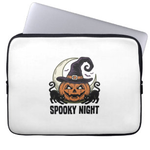 Halloween Pumpkin Cat Witch Hat Vintage Shirt_1 Laptop Sleeve
