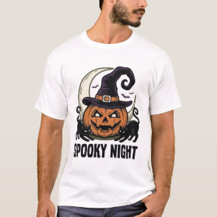 Halloween Pumpkin Cat Witch Hat Vintage Shirt_1 T-Shirt