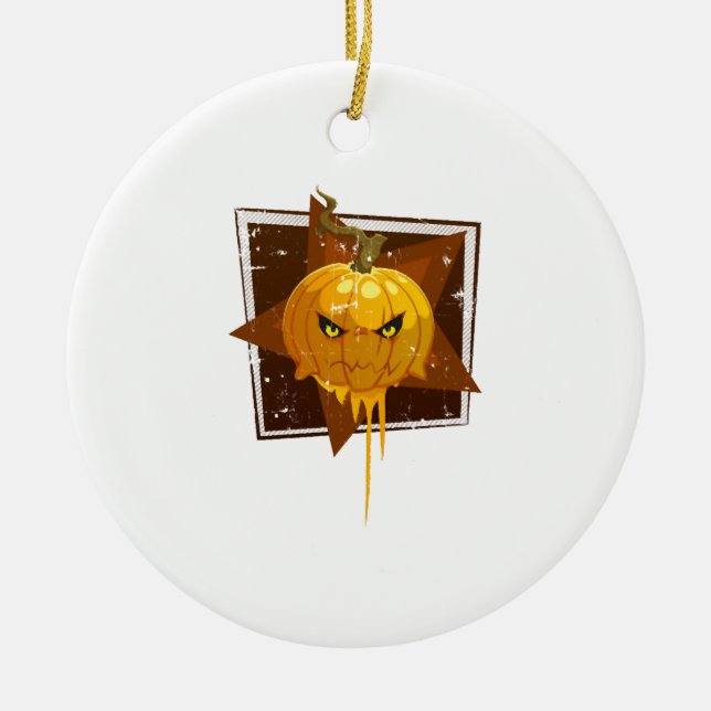 Halloween pumpkin                                  ceramic tree decoration (Front)