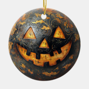 Halloween Pumpkin Ceramic Tree Decoration