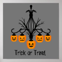 Halloween pumpkin chandelier