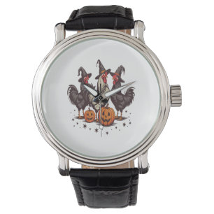 Halloween Pumpkin Chicken Witch Fall Watch