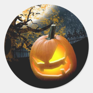 Halloween Pumpkin Classic Round Sticker