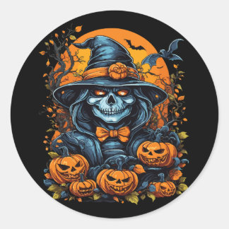 Halloween Pumpkin Classic Round Sticker