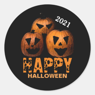 Halloween Pumpkin Classic Round Sticker