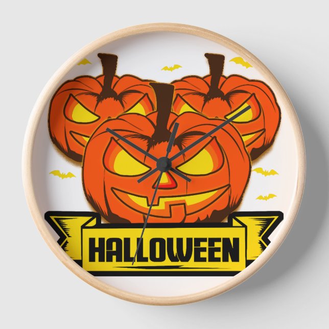 Halloween Pumpkin                            Clock (Front)