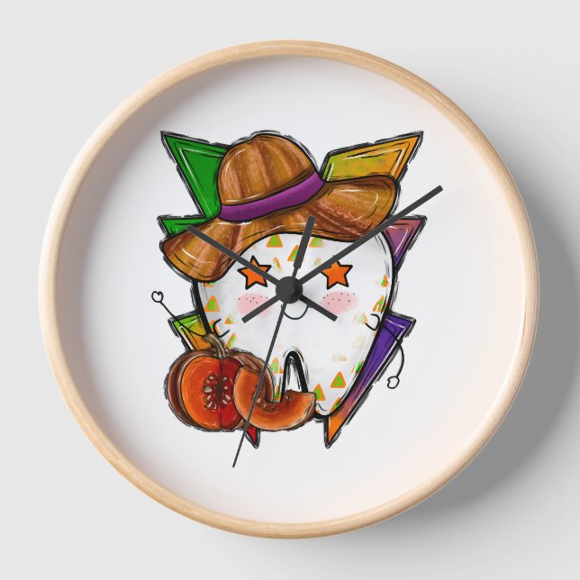 Halloween pumpkin                     clock (Front)