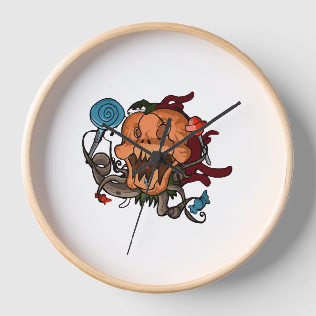 Halloween Pumpkin                        Clock (Front)