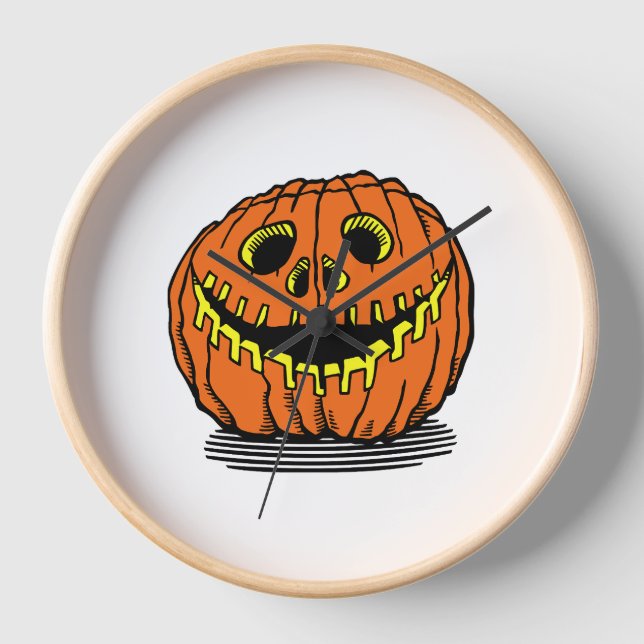 halloween pumpkin clock (Front)