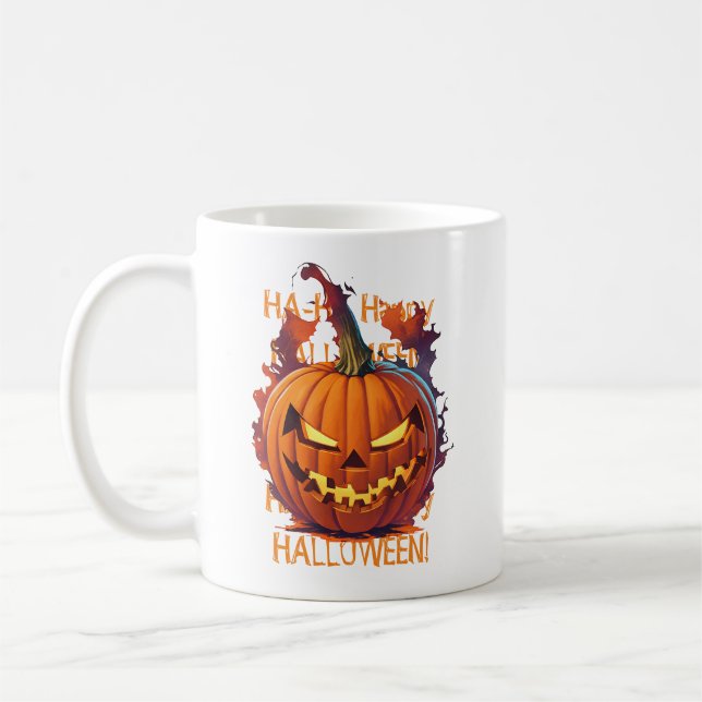 Halloween Pumpkin Coffee Mug (Left)