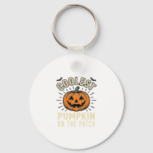 Halloween Pumpkin Coolest On The Patch Vintage_1 Key Ring