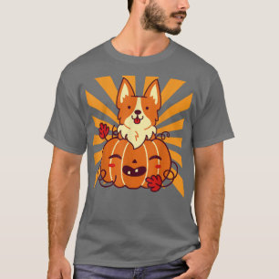 Halloween Pumpkin Corgi T-Shirt