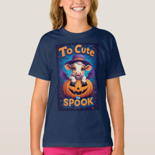 Halloween Pumpkin Cow Character And Lanterns T-Shirt