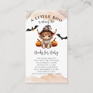 Halloween Pumpkin Cow Little Boo Diaper Raffle Enclosure Card