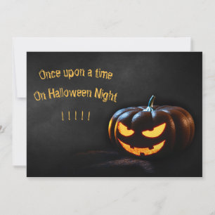 Halloween Pumpkin Creepy Horror Night Invitation