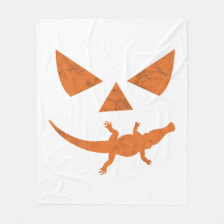 Halloween pumpkin crocodile costume fleece blanket