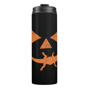 Halloween pumpkin crocodile costume thermal tumbler