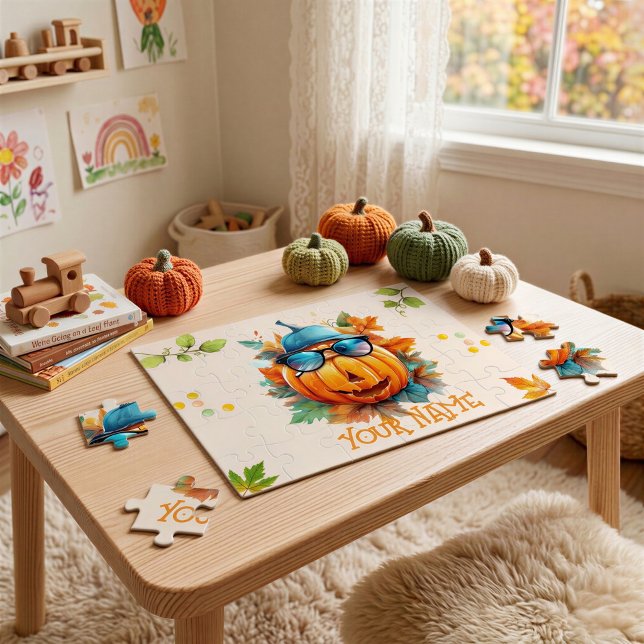 Halloween Pumpkin Customised Kids Puzzle Activity (Creator Uploaded)