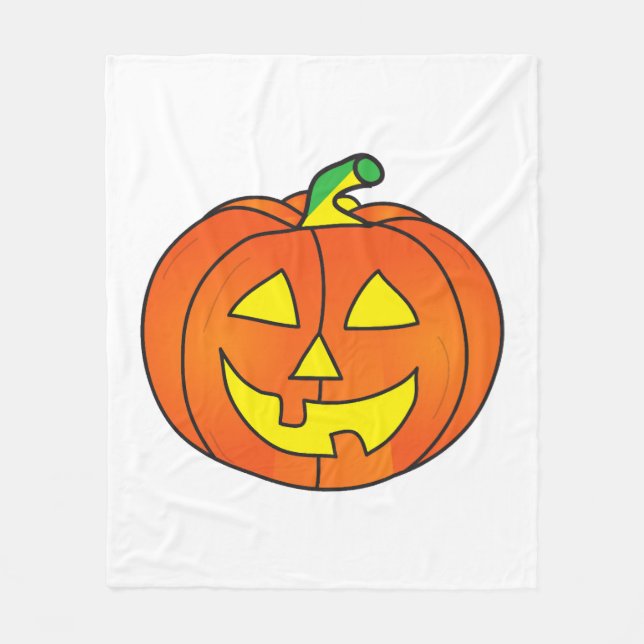 Halloween Pumpkin Cute Witch Chicken Fleece Blanket (Front)