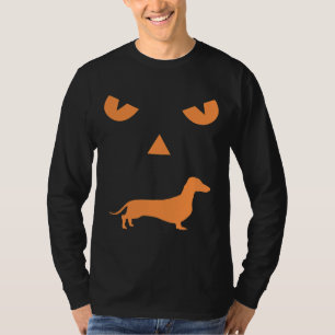 Halloween Pumpkin Dachshund Dog T-Shirt