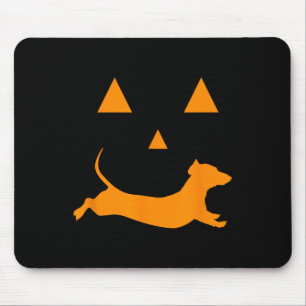 Halloween Pumpkin Dachshund Jack-o-lantern Costume Mouse Mat