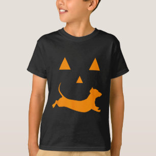 Halloween Pumpkin Dachshund Jack-o-lantern Costume T-Shirt