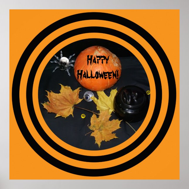 Halloween Pumpkin decorating Poster (Front)