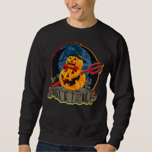 Halloween Pumpkin Devil Trident Zombie Monster Sweatshirt