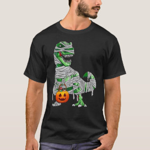 Halloween Pumpkin Dinosaur For Kids Boys Girls T-Shirt
