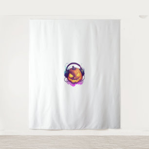 Halloween Pumpkin DJ Party Tapestry