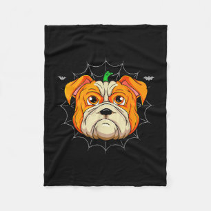 Halloween pumpkin dog fleece blanket