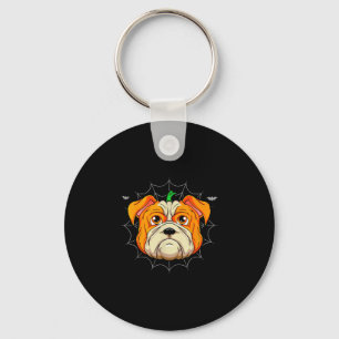 Halloween pumpkin dog key ring