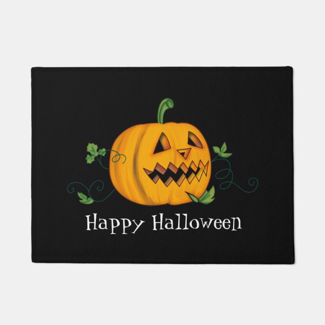Halloween Pumpkin Door Mat (Front)