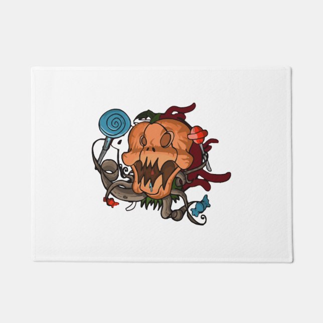 Halloween Pumpkin                        Doormat (Front)