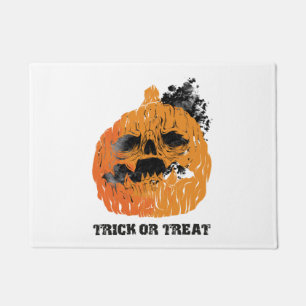 Halloween pumpkin doormat