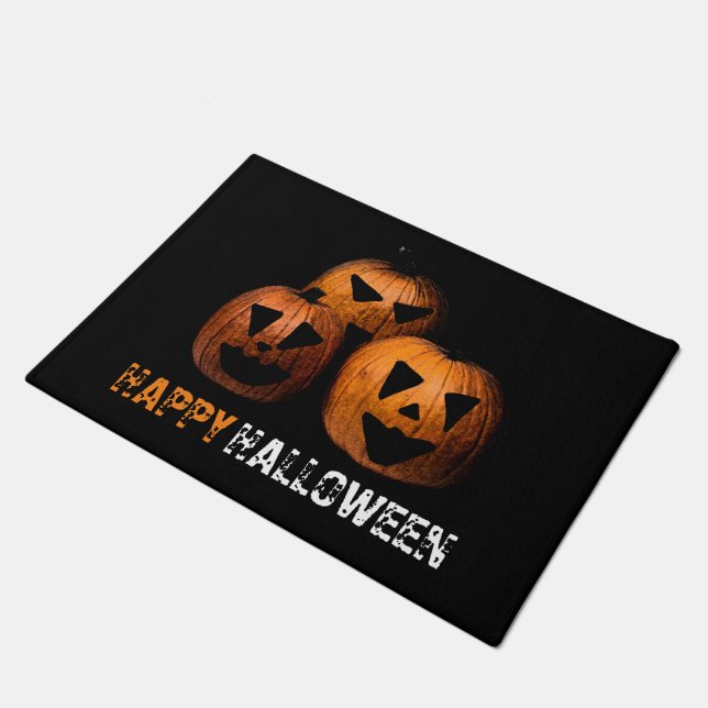 Halloween Pumpkin Doormat (Angled)