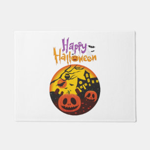 Halloween pumpkin doormat