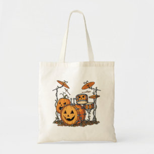 Halloween Pumpkin Drum Set Tote Bag