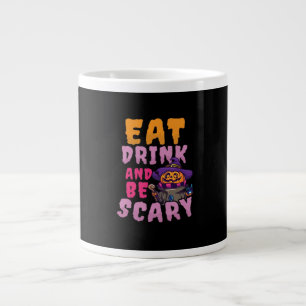 Halloween Pumpkin Eat Drink Be Scary Large Coffee Mug