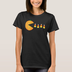Halloween pumpkin eating Candy corn T-Shirt