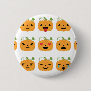 halloween pumpkin emojis 6 cm round badge