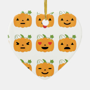halloween pumpkin emojis ceramic tree decoration