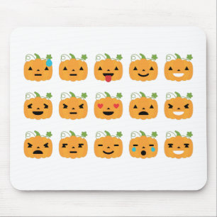 halloween pumpkin emojis mouse mat