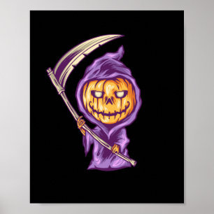 halloween pumpkin evil illustration poster