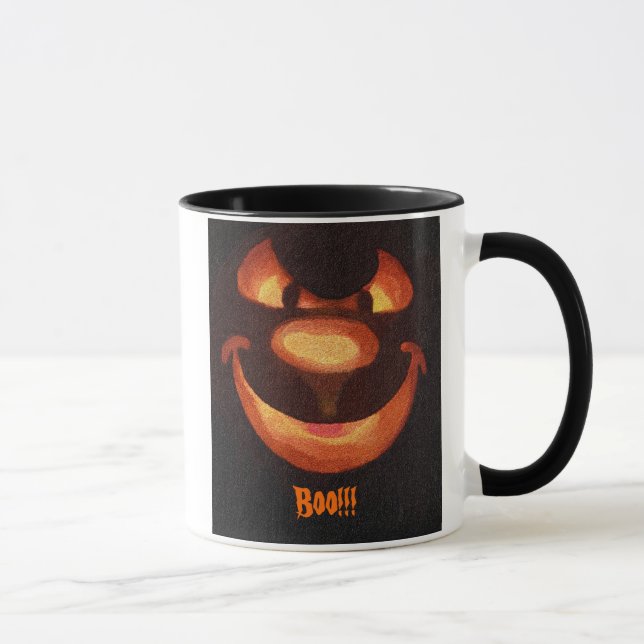 Halloween Pumpkin Face - Boo!!! Mug (Right)